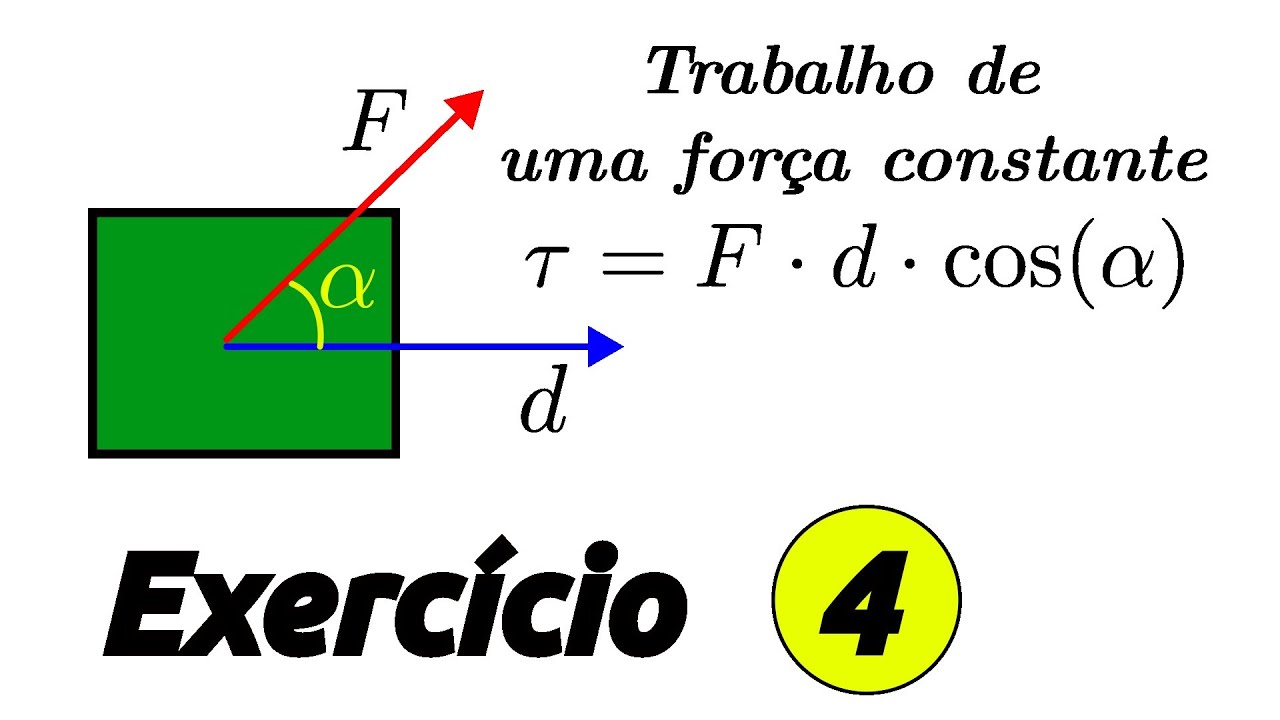 Exercícios Resolvidos - Trabalho de uma força constante - YouTube