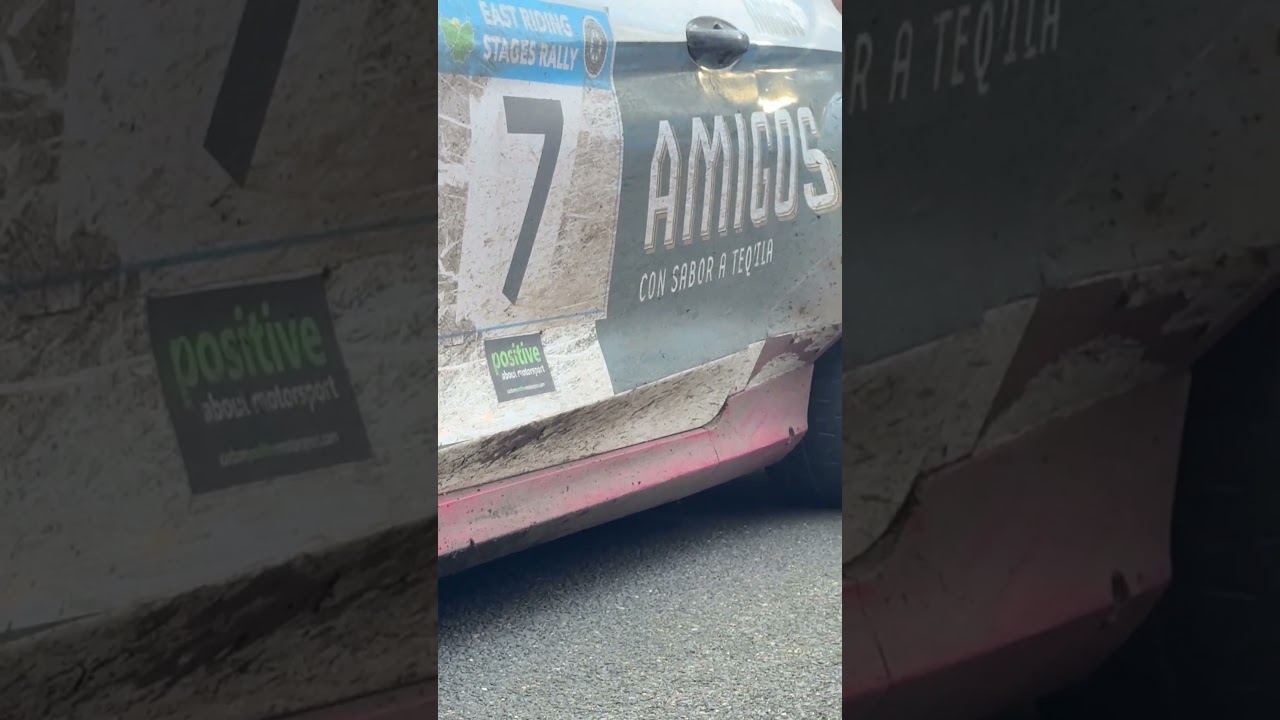 rally car after the race ,closer look 