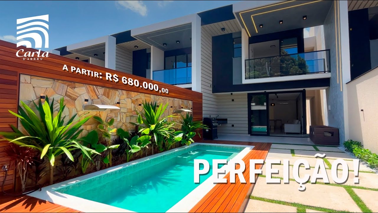 Veja Esta Casa Moderna de 150m² em Terreno 6×25: 4 Suítes, Piscina e Design de Alto Padrão