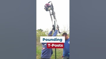 Pounding PostMaster and T Posts | Butler Contracting #shorts