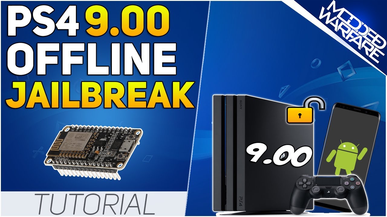 Running the 9.00 PS4 Jailbreak Offline using ESP8266, Android & PC