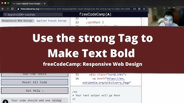 Use the strong Tag to Make Text Bold (Applied Visual Design) freeCodeCamp tutorial