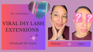 DIY LASH EXTENSIONS VAVALASH VS VEYES LASHES!!! Honest Review
