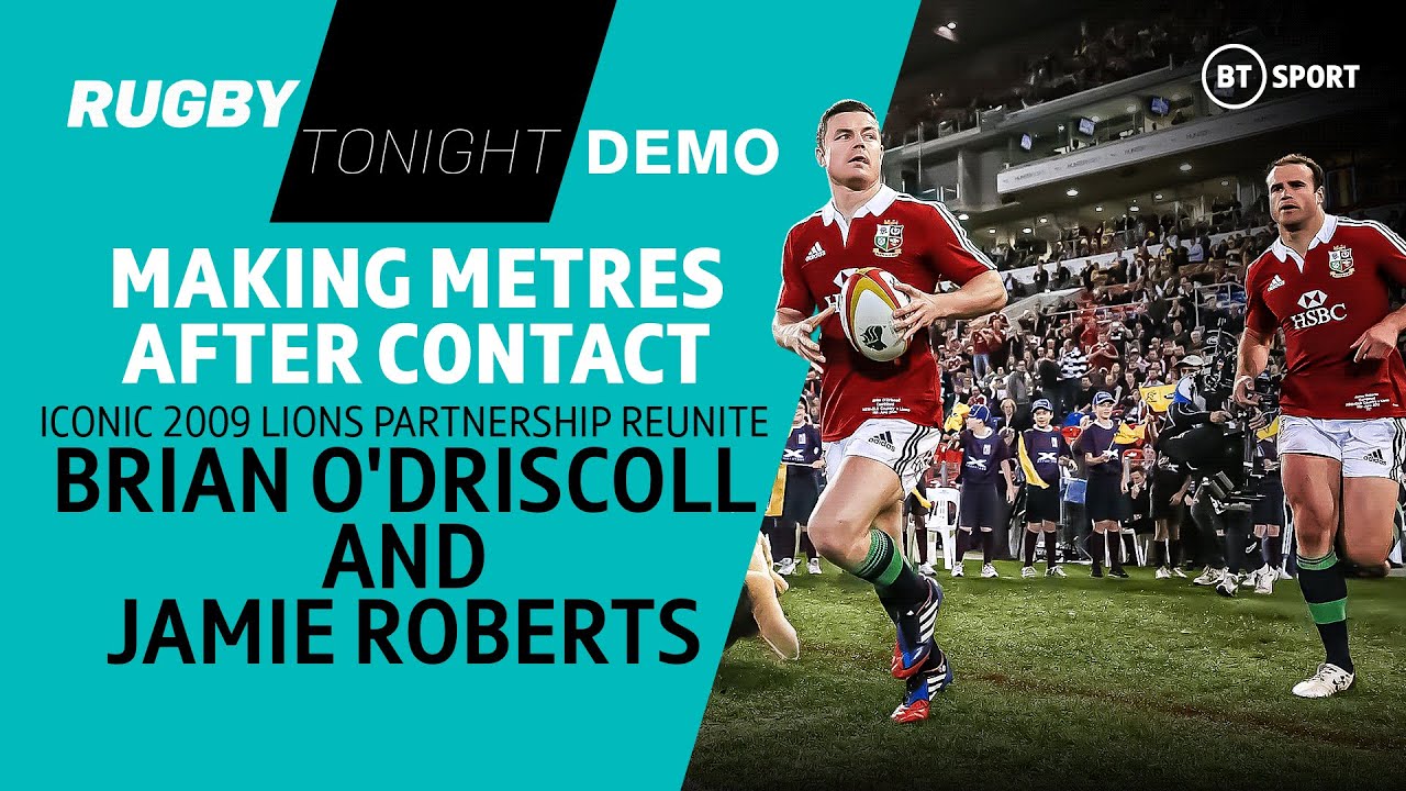 Jamie Roberts and Brian ODriscoll Centre Masterclass Lions Partnership Reunite Rugby Tonight Demo