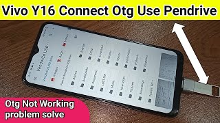 Vivo Y16 connect otg use Pendrive // how to connect otg in vivo y16