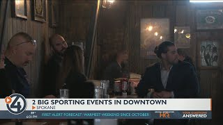 Two big sporting events bring in people, money for downtown Spokane businesses