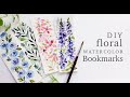 DIY Floral Watercolor Bookmarks