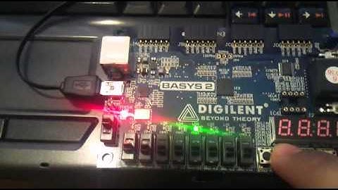 Binary counter using LED in verilog | BASYS2