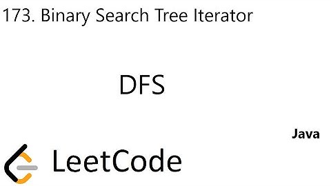 LeetCode 173 | Binary Search Tree Iterator | DFS | Java
