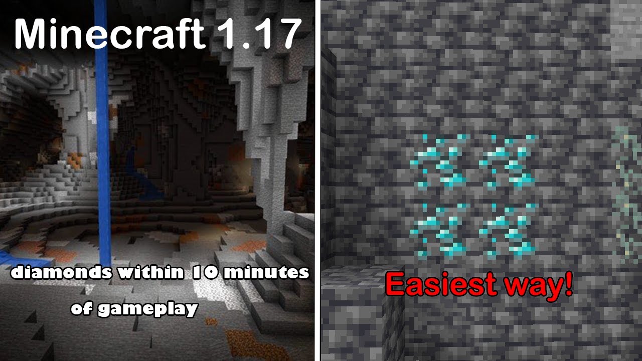 easiest way to find diamonds in minecraft 1.17 - YouTube