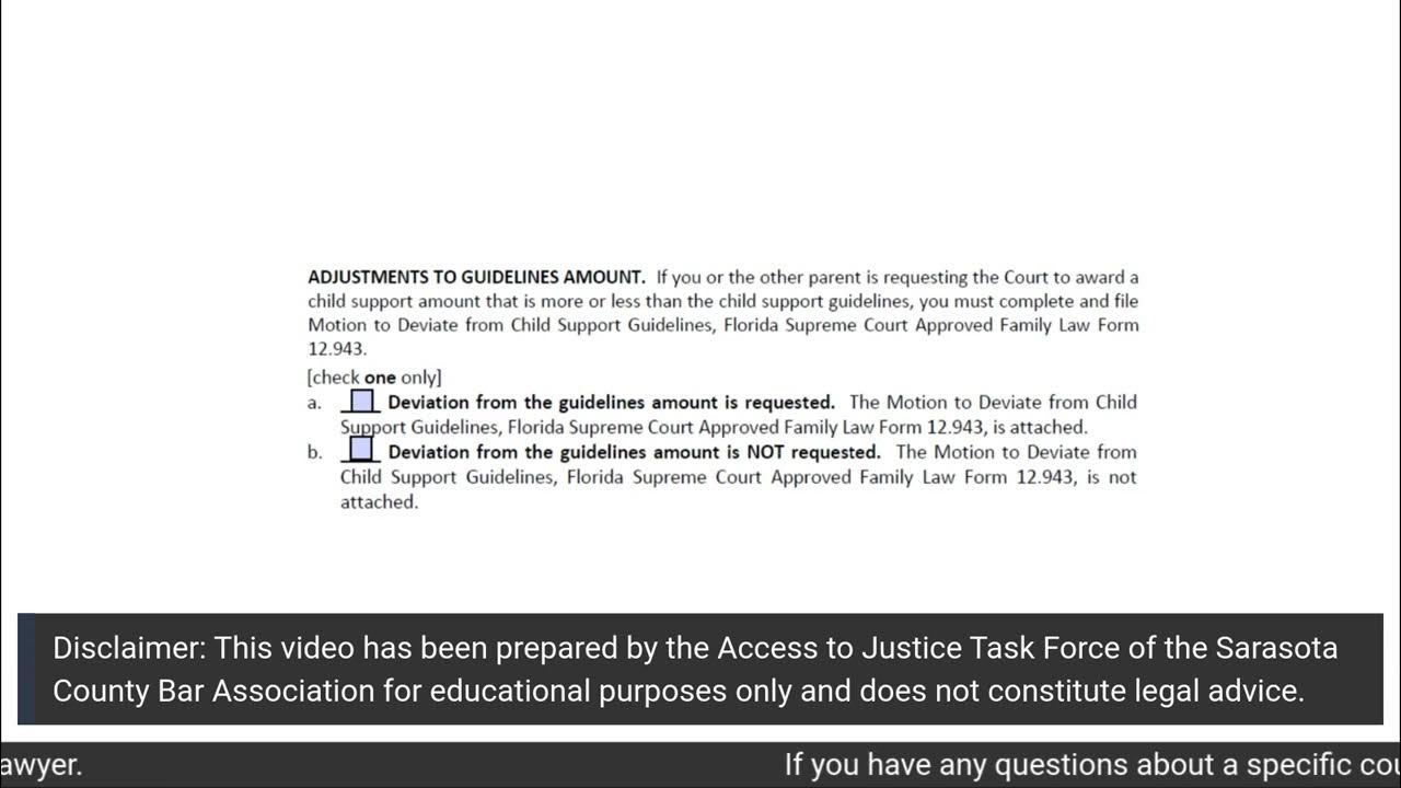 Notice of Filing Child Support Guidelines Worksheet Page 6 YouTube