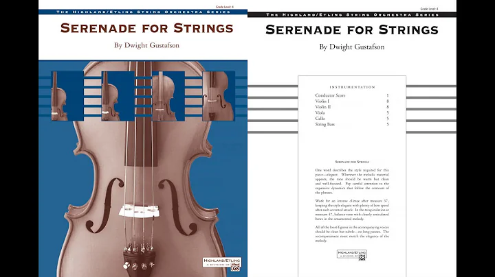 Serenade for Strings, by Dwight Gustafson  Score &...