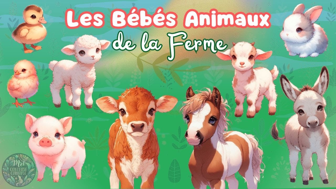 💡Apprendre les bébés animaux de la ferme 🐄🐑🐤 pour les enfants ...