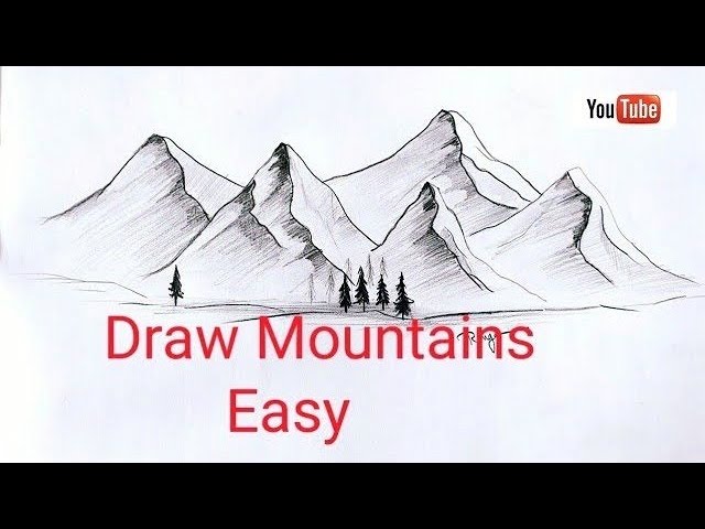 How to draw Mountain for Beginners | Easy | Realtime - YouTube