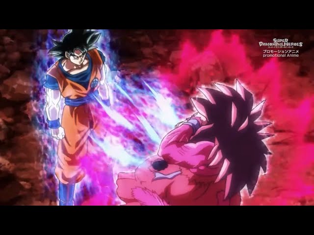 MUI Goku vs SSJ4 Limit Break Goku | Super Dragon Ball Heroes Episode 50