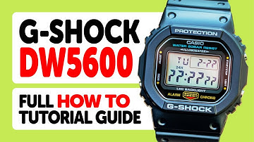 Casio #GSHOCK DW5600 (3525) HOW TO set the TIME & DATE, ALARMS, COUNTDOWN TIMER and STOPWATCH!