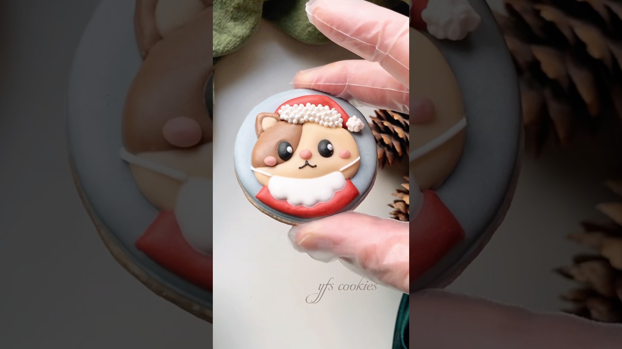 🎄🐱Cute Christmas cookie decorating with royal icing 