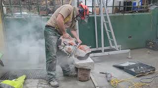 carving a stone sink