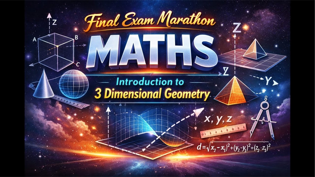 🚀 Maths Final Exam Marathon 3 Dimensional Geometry Full Chapter | One Shot Revision 🔥 #pseb #11th