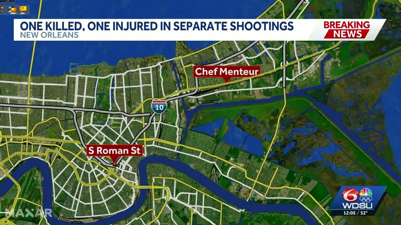 One killed, one injured in separate shootings in New Orleans - YouTube