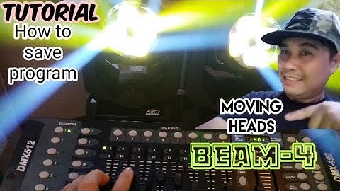 How to program beam-4 moving heads[ use dmx 512 tutorial] bank-1 & 2. Part-1
