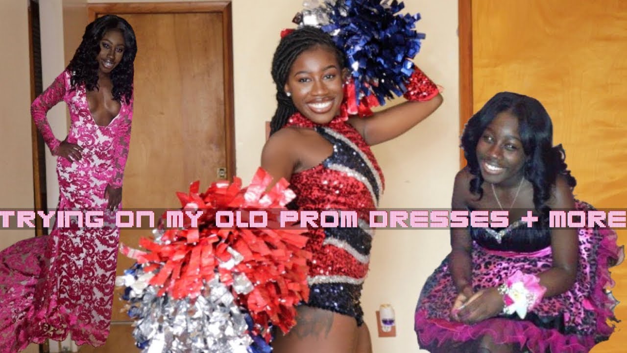 TRYING ON MY OLD PROM DRESSES + MORE YouTube