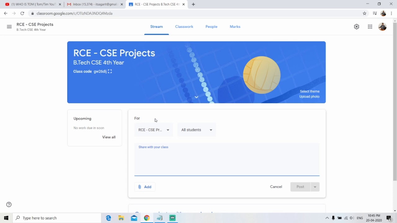 How to Create Class in Google Classroom - YouTube