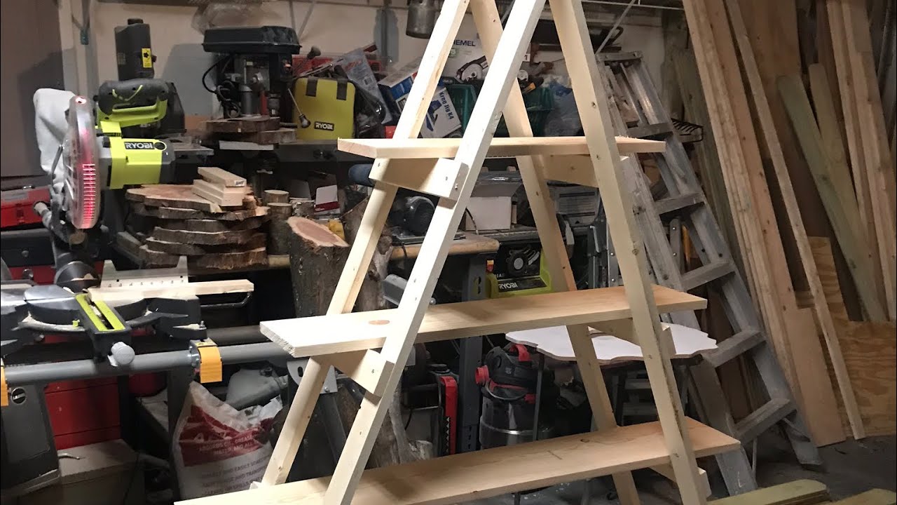 DIY Wood Ladder Shelf by Karen Governale YouTube