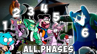 Pibby ALL PHASES | Come Learn With Pibby (Gumball, Finn, Tom) Friday Night Funkin' | FNF Mods