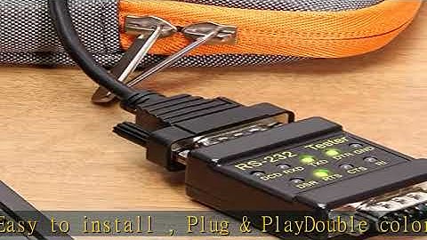 Cablemax RS-232 LED link Tester DB-9 Male to DB-9 Female