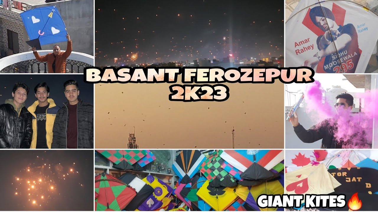 BASANT PANCHAMI FEROZEPUR 2023 || A MUST SEE VIEW || FLYING BIG KITES ON BASANT🪁