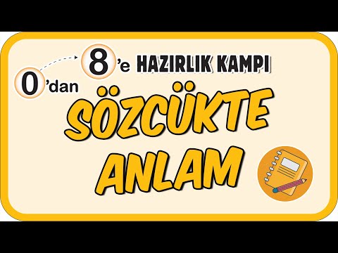 Sözcükte Anlam 📙 0'dan 8'e Hazırlık Kampı 🚀