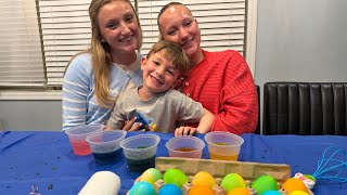 Dying Easter Eggs with Ava & Kate! 🐣 | EASY & Fun DIY Easter Egg Decorating for Kids!