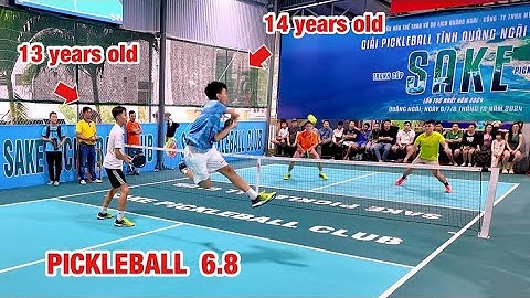 Trình 6.8 Pickleball 2 nhóc 13 tuổi quá xuất sắc
