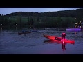 Kringelfieber 2018 freestyle canoeing manver beleuchtet maneuvres illuminated boot on fire