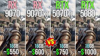 RX 9070 vs RX 9070 XT vs RTX 5070 TI vs RTX 5080 - Test in 20 Games | 1080p | 1440p | 4K