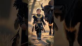 🔥 Golden Dragon Child & Majestic Bison – A Legendary Walk! #shorts screenshot 5