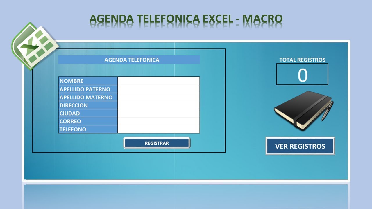 AGENDA TELEFONICA EXCEL MACRO 