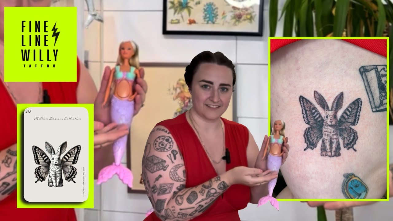 She got a BUNNY tattoo for a REASON+ a Mermaid Gave Birth?! | Fine Line Willy | Tattoo Time