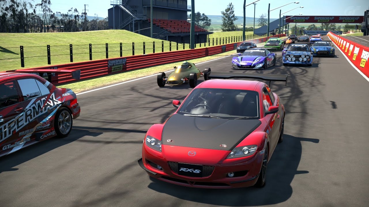 GT6 Online 14 Player Race at Bathurst: RX8 vs Everything! - YouTube