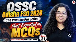 Odisha FSO 2026 | Odisha Food Safety Officer Most Expected MCQs | OSSC FSO MCQs #21 |