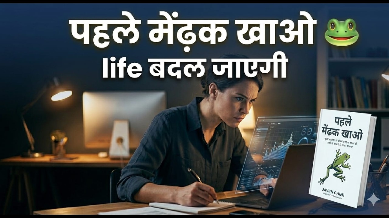 “Eat That Frog by Brian Tracy | Full Book Summary in Hindi | Productivity Rules”