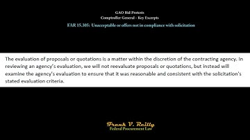 Bid protests: Contracting agency discretion.