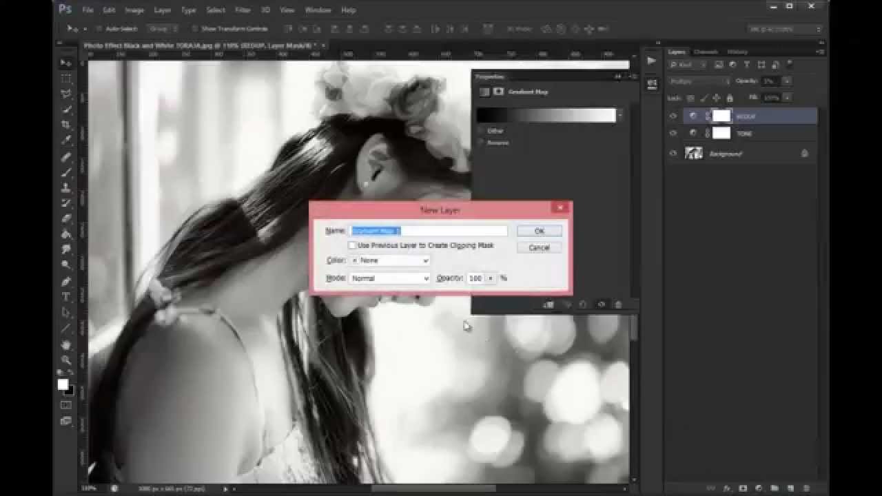 BELAJAR EDIT FOTO KEREN EFEK HITAM PUTIH PHOTOSHOP CS6 YouTube