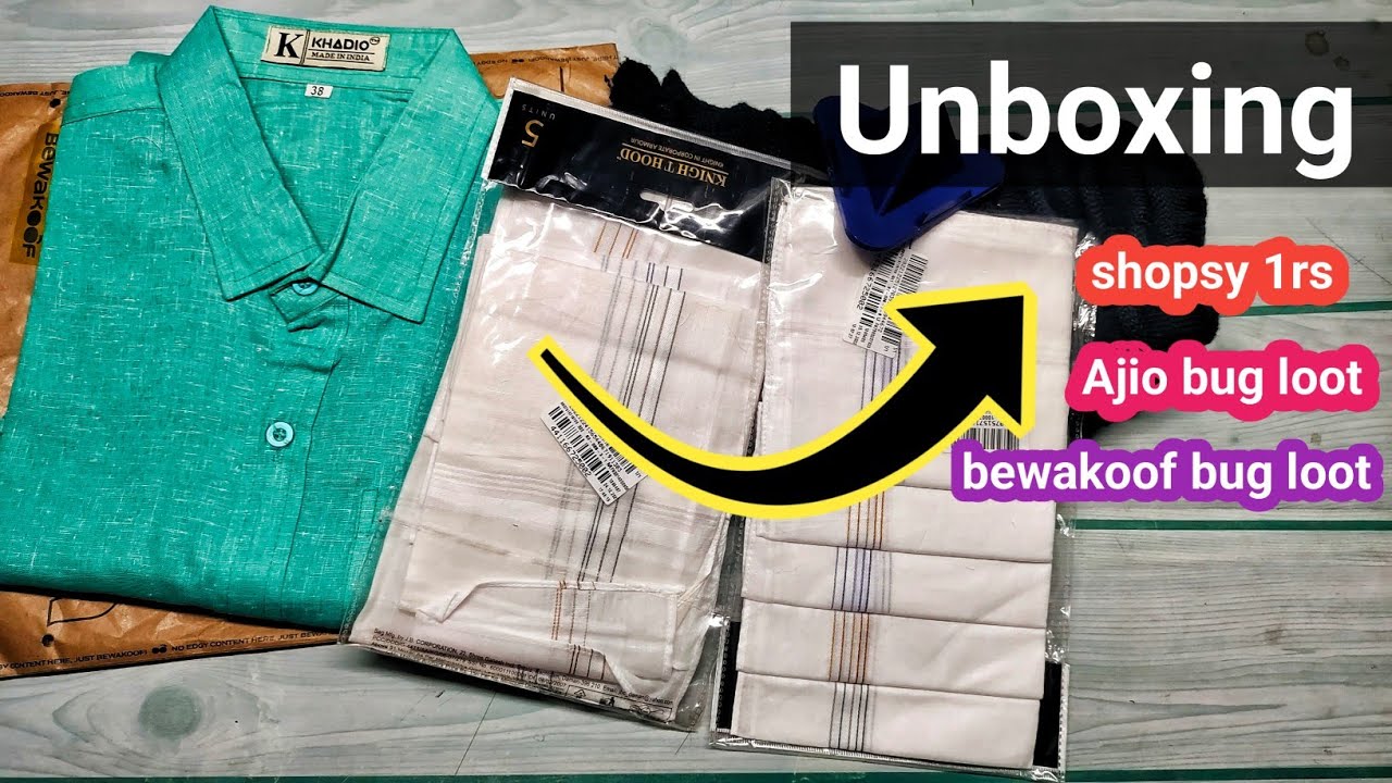 Bug loot Unboxing : ajio/bewakoof Appa bug loot | Shopsy 1rs sale unboxing 🔥