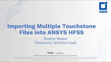 Importing Multiple Touchstone Files into ANSYS Electronics Desktop