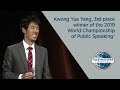 Kwong yue yang 3rd place winner of the 2019 world championship of public speaking