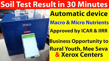 Bodemanalyse in 30 minuten | Snel bodemanalyseapparaat van ICAR | Bhu Vision bodemanalyse www.Bho...