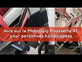 Avis sur la MobiQuip Poussette XL pour personnes handicapées, noire, pour enfants plus âgés jusqu'à