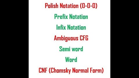 Polish Notation, Regular Language